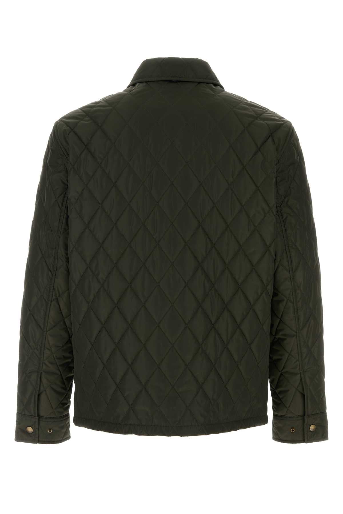 BURBERRY Men's Olive Green Nylon Jacket