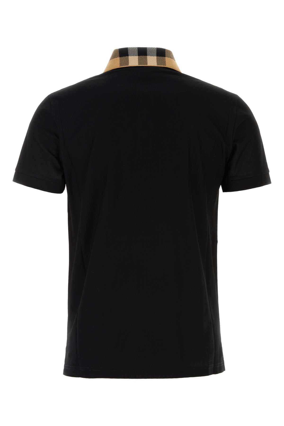 BURBERRY Classic Black Piquet Polo Shirt for Men