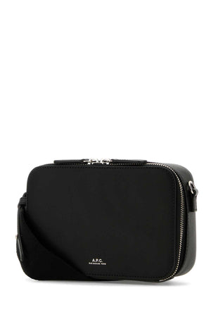 A.P.C. Mini Black Leather Crossbody Handbag