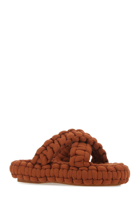 CHLOE Mini Brick Stretch Fabric Slippers