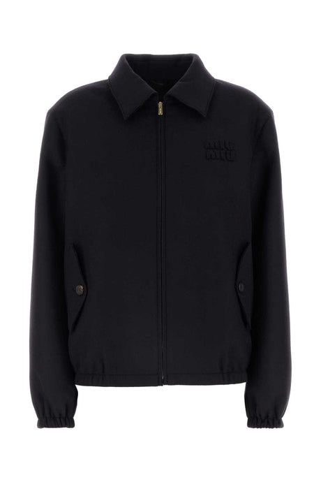 MIU MIU Sophisticated Midnight Blue Wool Jacket