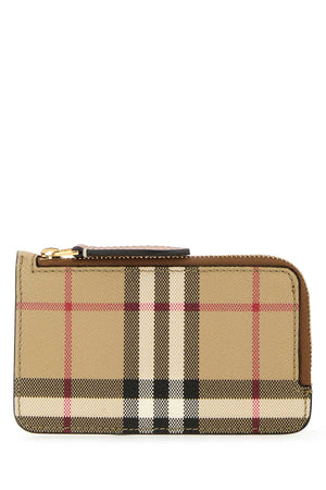 BURBERRY Mini Printed e-Canvas Card Holder - 13 cm x 7.5 cm