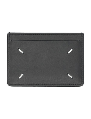 MAISON MARGIELA Black Leather Small Cardholder for Women - SS24