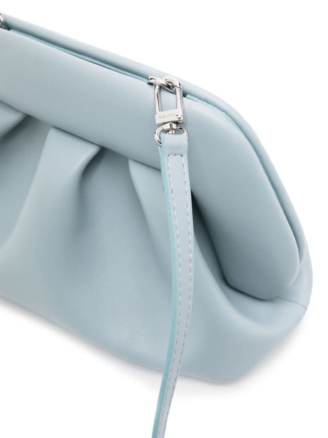 Light Blue Vegan Leather Clutch Handbag