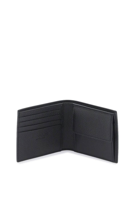 محفظة رجالية بوب من جلد ناعم أسود لمجموعة SS24
