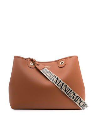 Brown Logo-Strap Tote Handbag - SS24 Collection
